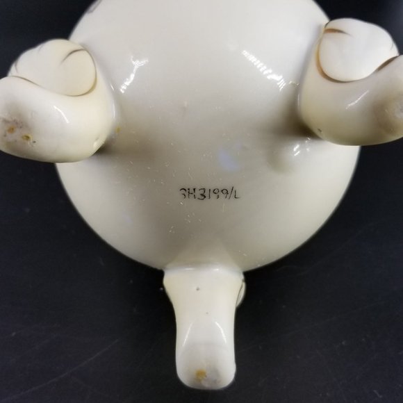 Cracked Egg Footed Napco Ware Vase Dish Planter Porcelain Floral Flower 6H3199/L - Picture 4 of 11